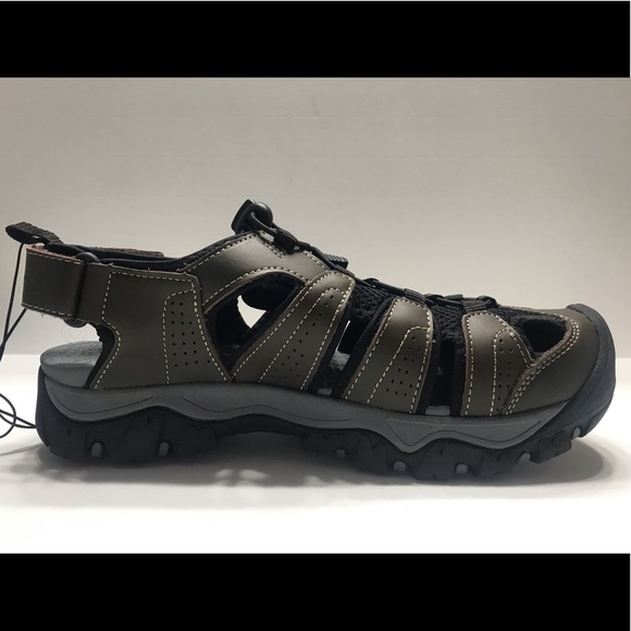NEW Eddie Bauer Leather Men’s bump tie Hiking Outdoor sandals brown Size 13 main image 6